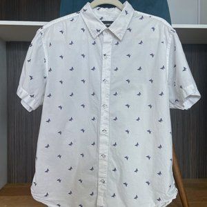 Bonobos Stretch Riviera Short Sleeve Shirt Butterfly print Size: Large
